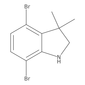 4,7-dibromo-3,3-dimethyl-2,3-dihydro-1H-indole Structure