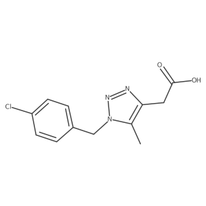 2-{1-[(4-chlorophenyl)methyl]-5-methyl-1H-1,2,3-triazol-4-yl}acetic acid结构式