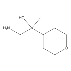 1-Amino-2-(tetrahydro-2h-pyran-4-yl)propan-2-ol结构式