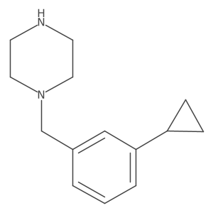 1-[(3-Cyclopropylphenyl)methyl]piperazine Structure