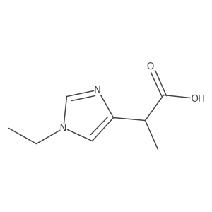 2-(1-ethyl-1H-imidazol-4-yl)propanoic acid Structure