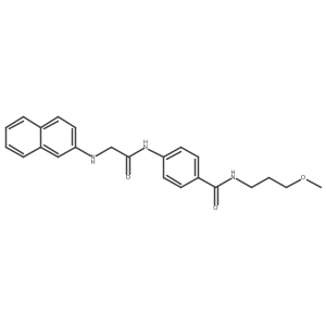 Benzamide, N-(3-methoxypropyl)-4-[[2-(2-naphthalenylamino)acetyl]amino]- Structure