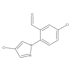 5-Chloro-2-(4-chloro-1H-pyrazol-1-yl)benzaldehyde结构式