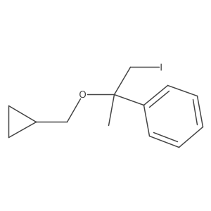 [2-(Cyclopropylmethoxy)-1-iodopropan-2-yl]benzene Structure