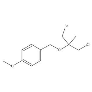 1-{[(1-Bromo-3-chloro-2-methylpropan-2-yl)oxy]methyl}-4-methoxybenzene Structure