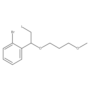 1-Bromo-2-[2-iodo-1-(3-methoxypropoxy)ethyl]benzene结构式
