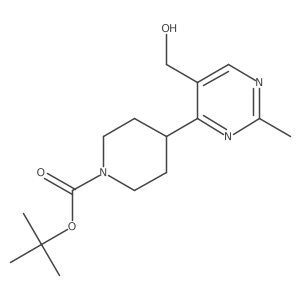 Tert-butyl 4-(5-(hydroxymethyl)-2-methylpyrimidin-4-yl)piperidine-1-carboxylate Structure