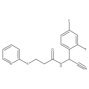 N-[Cyano-(2,4-difluorophenyl)methyl]-3-pyridin-2-ylsulfanylpropanamide结构式