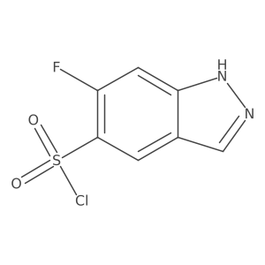 1H-Indazole-5-sulfonylchloride,6-fluoro- Structure