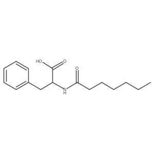 N-(1-Oxoheptyl)-D-phenylalanine结构式
