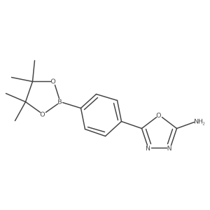 4-(5-Amino-1,3,4-oxadiazol-2-YL)phenylboronic acid pinacol ester结构式
