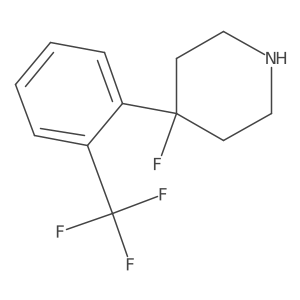 4-Fluoro-4-[2-(trifluoromethyl)phenyl]piperidine结构式