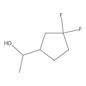 1-(3,3-Difluorocyclopentyl)ethan-1-ol结构式