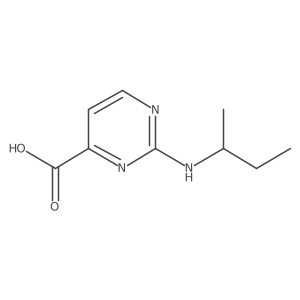 2-[(Butan-2-yl)amino]pyrimidine-4-carboxylic acid结构式