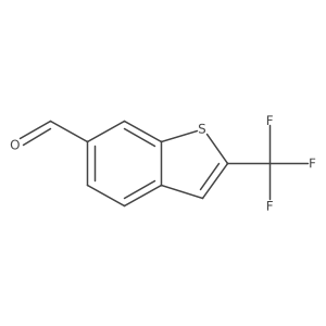 2-(Trifluoromethyl)benzo[b]thiophene-6-carboxaldehyde结构式