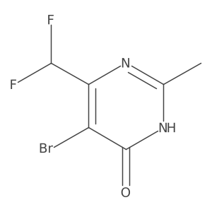 5-Bromo-6-(difluoromethyl)-2-methylpyrimidin-4(3H)-one Structure