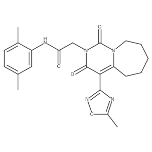 N-(2,5-dimethylphenyl)-2-[4-(5-methyl-1,2,4-oxadiazol-3-yl)-1,3-dioxo-3,5,6,7,8,9-hexahydropyrimido[1,6-a]azepin-2(1H)-yl]acetamide Structure