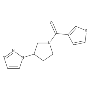 (3-(1H-1,2,3-triazol-1-yl)pyrrolidin-1-yl)(thiophen-3-yl)methanone结构式