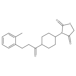 3-(1-(3-(o-Tolyl)propanoyl)piperidin-4-yl)thiazolidine-2,4-dione结构式