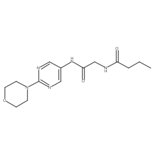 N-(2-((2-morpholinopyrimidin-5-yl)amino)-2-oxoethyl)butyramide Structure