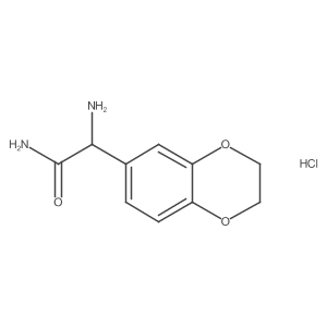 2-Amino-2-(2,3-dihydro-1,4-benzodioxin-6-yl)acetamide hydrochloride结构式