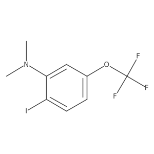 1-Dimethylamino-2-iodo-5-(trifluoromethoxy)benzene结构式
