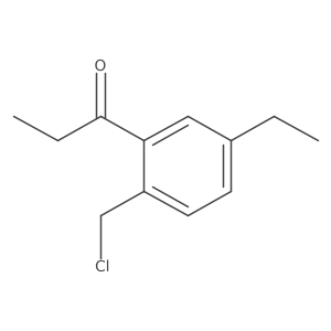 1-(2-(Chloromethyl)-5-ethylphenyl)propan-1-one结构式