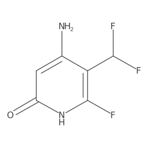 4-Amino-5-(difluoromethyl)-6-fluoropyridin-2-ol结构式