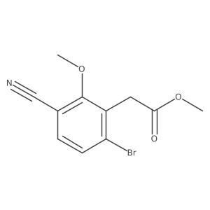 Methyl 6-bromo-3-cyano-2-methoxyphenylacetate Structure