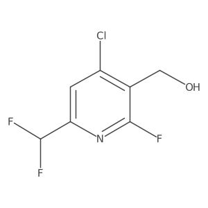 (4-Chloro-6-(difluoromethyl)-2-fluoropyridin-3-yl)methanol结构式