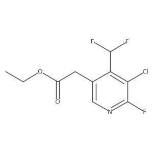 Ethyl 5-chloro-4-(difluoromethyl)-6-fluoro-3-pyridineacetate结构式