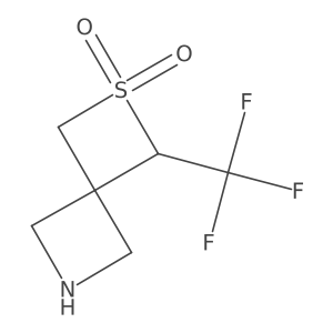 (3R)-3-(trifluoromethyl)-2lambda6-thia-6-azaspiro[3.3]heptane 2,2-dioxide结构式