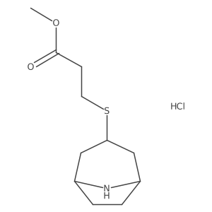 Methyl 3-(8-azabicyclo[3.2.1]octan-3-ylsulfanyl)propanoate hydrochloride Structure
