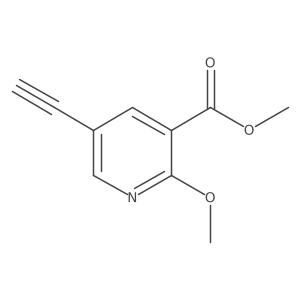 Methyl 5-ethynyl-2-methoxypyridine-3-carboxylate结构式