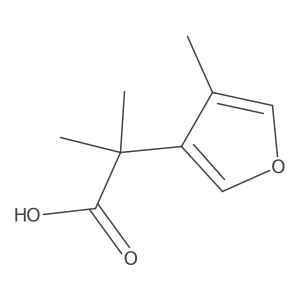2-Methyl-2-(4-methylfuran-3-yl)propanoic acid Structure