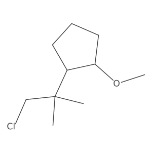 1-(1-Chloro-2-methylpropan-2-yl)-2-methoxycyclopentane结构式