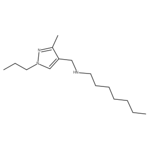 heptyl[(3-methyl-1-propyl-1H-pyrazol-4-yl)methyl]amine Structure