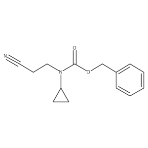 benzyl N-(2-cyanoethyl)-N-cyclopropylcarbamate Structure