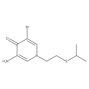 3-Amino-5-bromo-1-[2-(propan-2-ylsulfanyl)ethyl]-1,4-dihydropyridin-4-one Structure