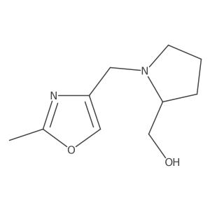 (1-((2-Methyloxazol-4-yl)methyl)pyrrolidin-2-yl)methanol结构式