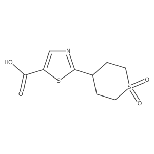 2-(1,1-Dioxidotetrahydro-2H-thiopyran-4-yl)thiazole-5-carboxylic acid Structure