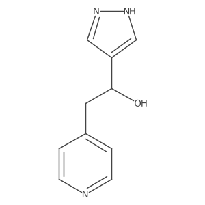 1-(1H-Pyrazol-4-yl)-2-(pyridin-4-yl)ethan-1-ol结构式
