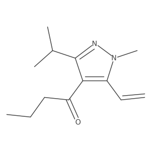 1-(3-Isopropyl-1-methyl-5-vinyl-1H-pyrazol-4-yl)butan-1-one Structure