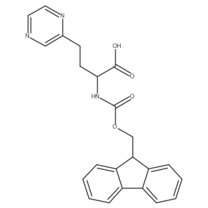 2-({[(9H-fluoren-9-yl)methoxy]carbonyl}amino)-4-(pyrazin-2-yl)butanoic acid Structure