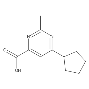 6-Cyclopentyl-2-methylpyrimidine-4-carboxylic acid Structure