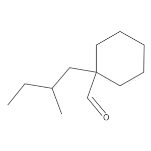 1-(2-Methylbutyl)cyclohexane-1-carbaldehyde Structure