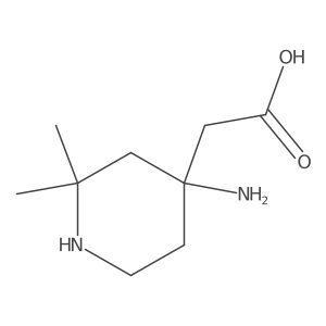 2-(4-Amino-2,2-dimethylpiperidin-4-yl)acetic acid结构式