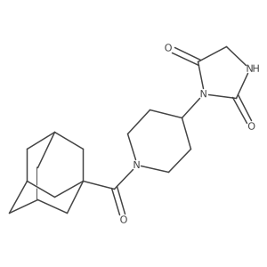 3-[1-(Adamantane-1-carbonyl)piperidin-4-yl]imidazolidine-2,4-dione Structure