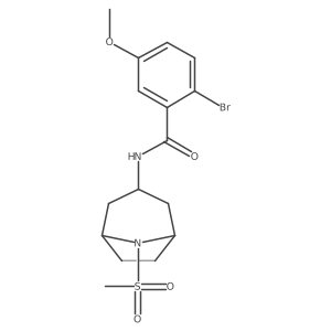 2-bromo-5-methoxy-N-(8-(methylsulfonyl)-8-azabicyclo[3.2.1]octan-3-yl)benzamide结构式