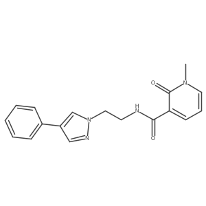 1-methyl-2-oxo-N-(2-(4-phenyl-1H-pyrazol-1-yl)ethyl)-1,2-dihydropyridine-3-carboxamide Structure